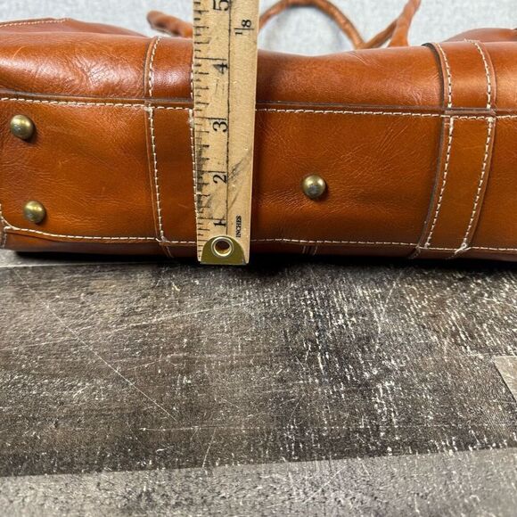 Patricia Nash Tan/Brown Vienna Satchel Leather Large Bag Purse - Picture 11 of 14